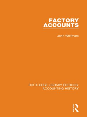 cover image of Factory Accounts